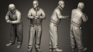 Military figurines tank crew usa 2 05 3d model